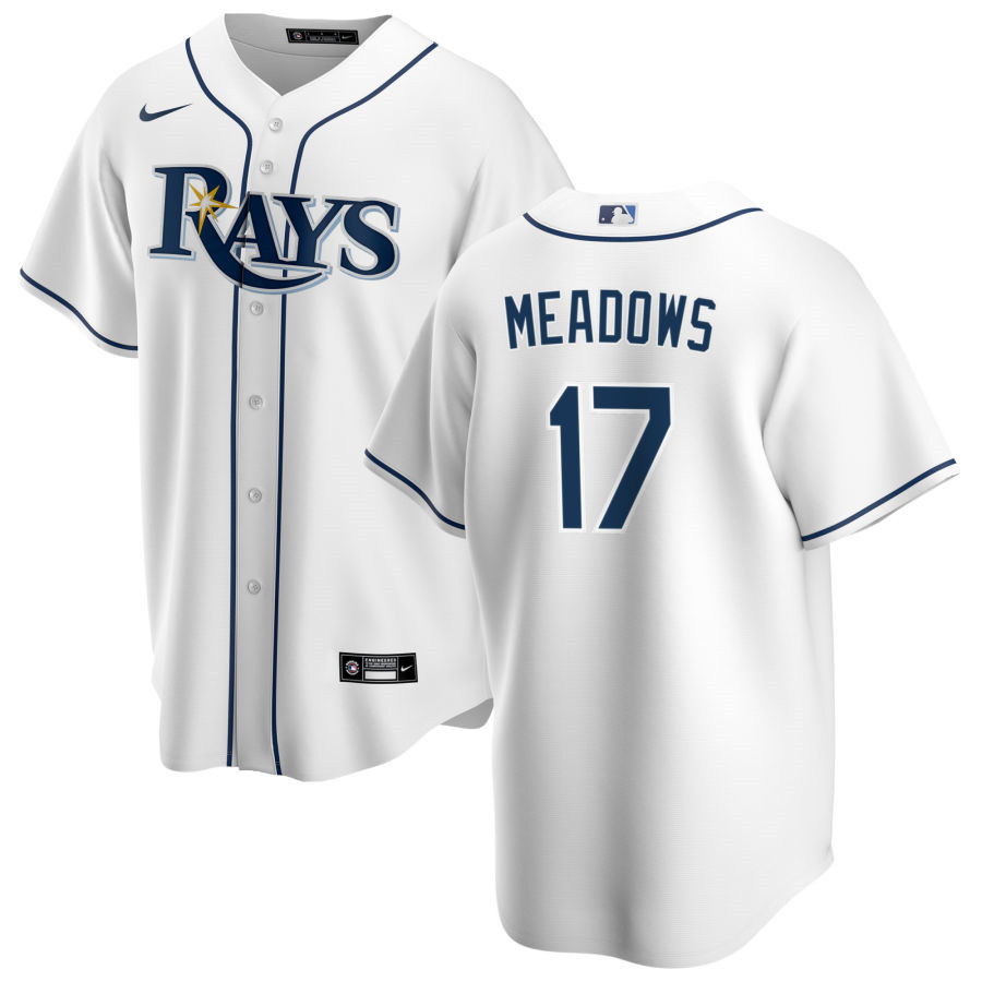 Nike Men #17 Austin Meadows Tampa Bay Rays Baseball Jerseys Sale-White